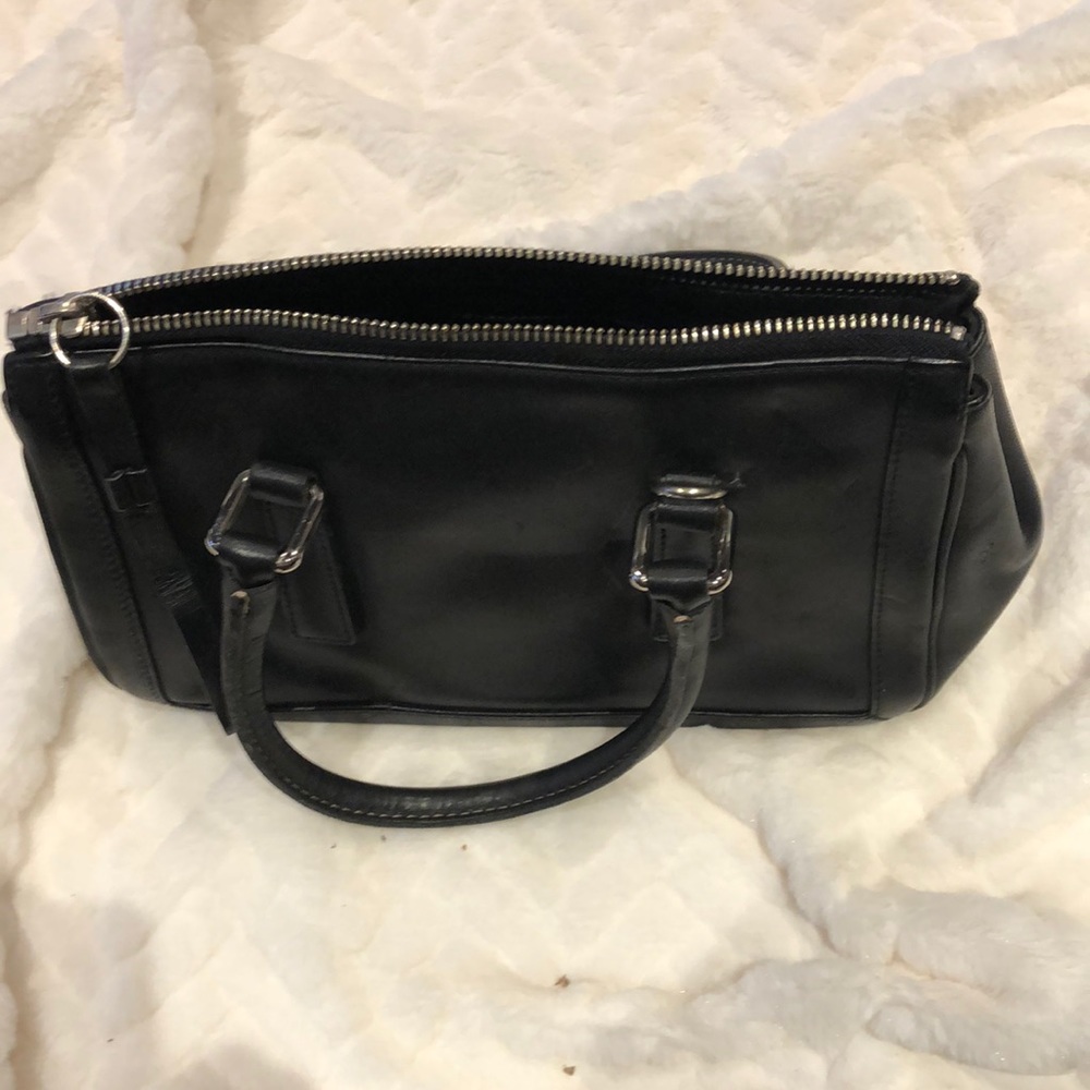 Really cute Coach mini satchel black leather bag